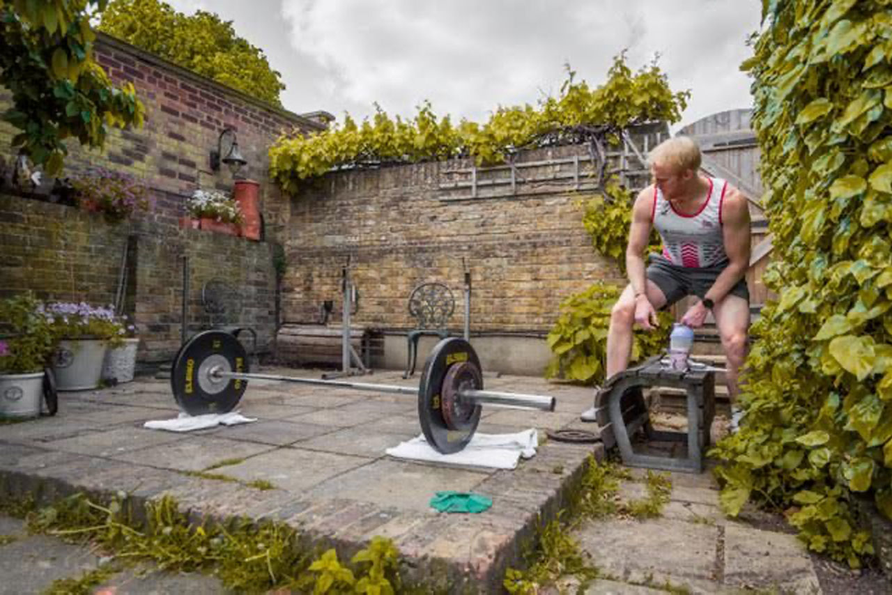 Olympic athletes and coaches training in isolation